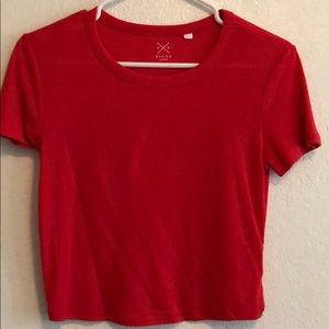 Red pacsun crop tee